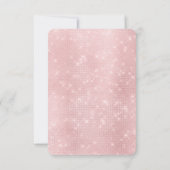 Girly Blush Pink Sparkle Unicorn Baby shower Kaart (Achterkant)