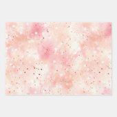 Girly Blush Pink Stripes White Dots Birthday Inpakpapier Vel (Voorkant 3)