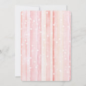 Girly Blush Pink Stripes White Dots Birthday Kaart (Achterkant)