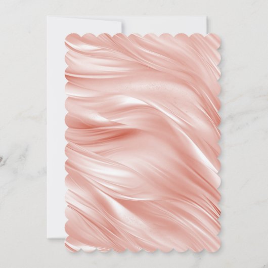  Girly Blush Pink Swirl Baby shower Kaart (Achterkant)