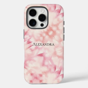 Girly Blush Pink Tie Dye iPhone 16 Pro Hoesje