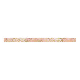 Girly Blush Pink Tie Dye Gold Leopard Print Grosgrain Lint