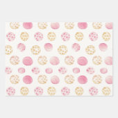 Girly Blush Pink Tie Dye Inpakpapier Vel (Voorkant 3)