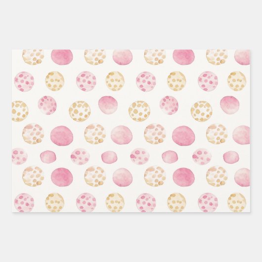 Girly Blush Pink Tie Dye Inpakpapier Vel (Voorkant 3)