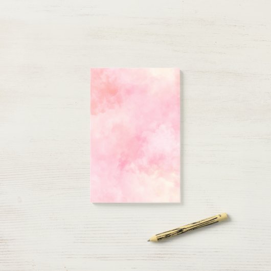 Girly Blush Pink Tie Dye Post-it® Notes (Op bureau)