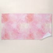 Girly Blush Pink Tie Dye Strandlaken (Voorkant)