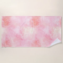 Girly Blush Pink Tie Dye Strandlaken