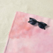 Girly Blush Pink Tie Dye Strandlaken (In situ)