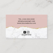Girly Blush Pink Waterverf Feather Event Planning Visitekaartje (Achterkant)