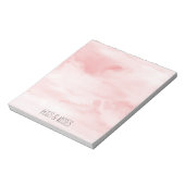 Girly Blush Pink Waterverf Notitieblok (Linkerzijde)