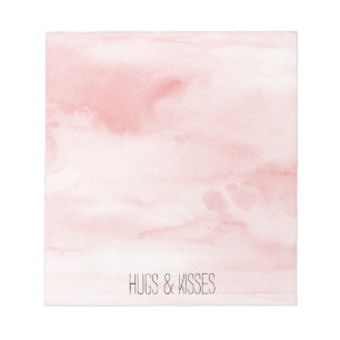 Girly Blush Pink Waterverf Notitieblok