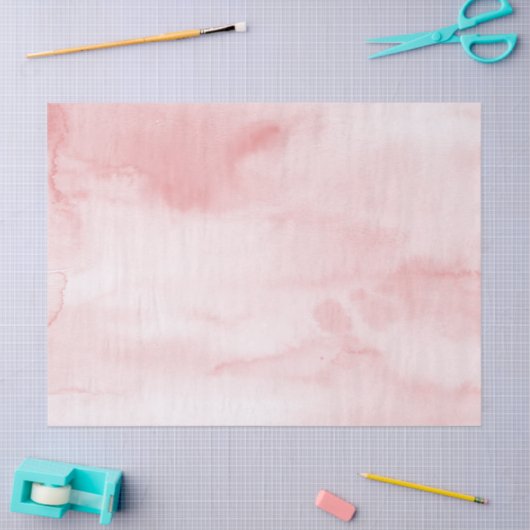 Girly Blush Pink Waterverf Tissuepapier (Craft)