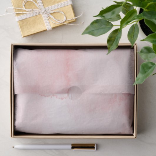 Girly Blush Pink Waterverf Tissuepapier (Geschenk)
