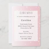 Girly Blush Pink White Dots Birthday Kaart (Voorkant)