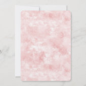 Girly Blush Pink White Heart Baby shower Kaart (Achterkant)