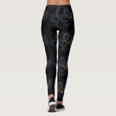 Girly Blush Roos Gold Black Ombre Glitter Sparkle Leggings (Achterkant)