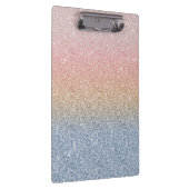 Girly Blush Roos Gold Blue Ombre Glitter Sparkles Klembord (Rechts)