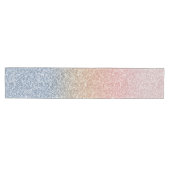 Girly Blush Roos Gold Blue Ombre Glitter Sparkles Medium Tafelloper (Horizontaal)