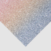 Girly Blush Roos Gold Blue Ombre Glitter Sparkles Tissuepapier (Detail)