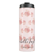 Girly Blush Roos Gold Fitness Trainer Business Car