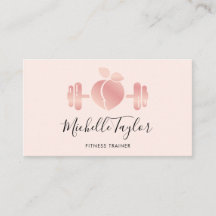 Girly Blush Roos Gold Fitness Trainer Business Car