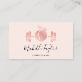 Girly Blush Roos Gold Fitness Trainer Business Car Visitekaartje