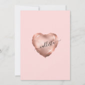 Girly Blush Roos Gold Foil Heart Ballon Sweet 16 Kaart (Achterkant)