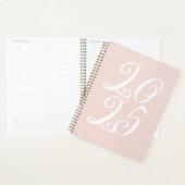 Girly blush roze aangepast script jaar typografie planner (Display)