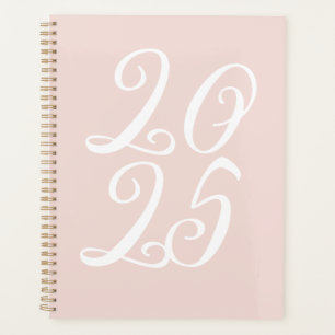 Girly blush roze aangepast script jaar typografie planner