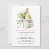 Girly Blush Roze | Casual Champagne Volwassen Verj Kaart (Voorkant)