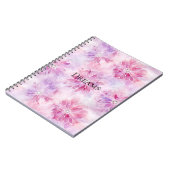 Girly Blush Roze Chic Lavendel Bloem Notitieboek (Linkerzijde)