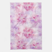 Girly Blush Roze Chic Lavendel Bloem Theedoek (Verticaal)