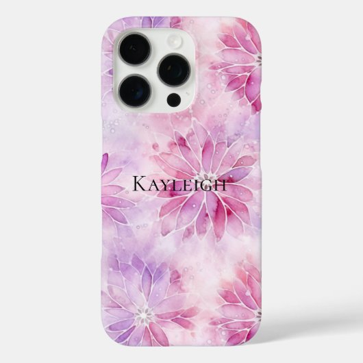 Girly Blush Roze Chic Lavendel Bloemen Case-Mate iPhone Case (Achterkant)