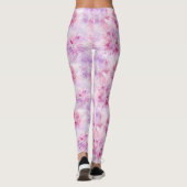 Girly Blush Roze Chic Lavendel Bloemen Leggings (Achterkant)