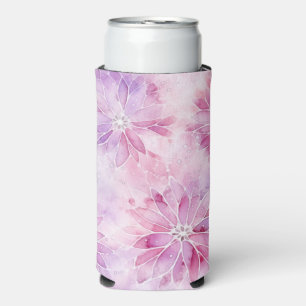 Girly Blush Roze Chic Lavendel Bloemen Seltzer Blikjeskoeler