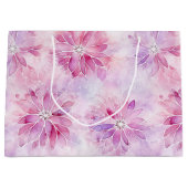 Girly Blush Roze Chic Lavendel Bloemen Verjaardag Groot Cadeauzakje (Voorkant)