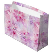 Girly Blush Roze Chic Lavendel Bloemen Verjaardag Groot Cadeauzakje (Achterkant Gekanteld)