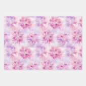 Girly Blush Roze Chic Lavendel Bloemen Verjaardag Inpakpapier Vel (Voorkant)