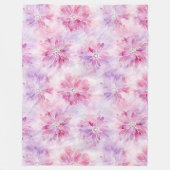 Girly Blush Roze Chic Lavendel Bloemendesign   Fleece Deken (Voorkant)