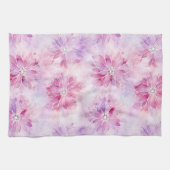 Girly Blush Roze Chic Lavendel Bloemendesign   Theedoek (Horizontaal)