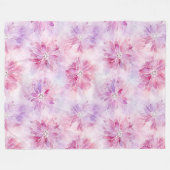 Girly Blush Roze Chic Lavendel Bloemig   Fleece Deken (Voorkant (Horizontaal))