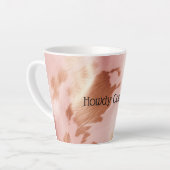 Girly Blush Roze Crème Bruin Koeienhuid Latte Mok (Linkerhoek)