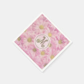 Girly Blush Roze Daisies Schattige Custom Gold Mon Servet (Hoek)