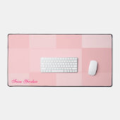 Girly Blush roze Elegant Personaliseer Naam Bureaumat (Keyboard & Muis)