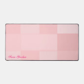 Girly Blush roze Elegant Personaliseer Naam Bureaumat (Voorkant)