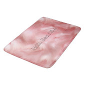 Girly Blush Roze Faux Bont Wrapping Papier Badmat (Gekanteld)