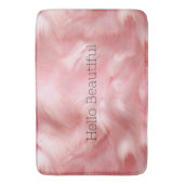 Girly Blush Roze Faux Bont Wrapping Papier Badmat (Voorkant Verticaal)