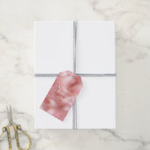 Girly Blush Roze Faux Bont Wrapping Papier Cadeaulabel (Met Touw)