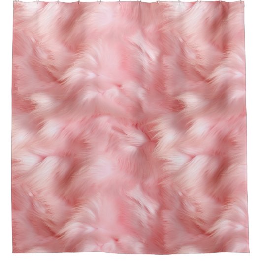 Girly Blush Roze Faux Bont Wrapping Papier Douchegordijn (Voorkant)