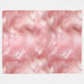 Girly Blush Roze Faux Bont Wrapping Papier Fleece Deken (Voorkant (Horizontaal))